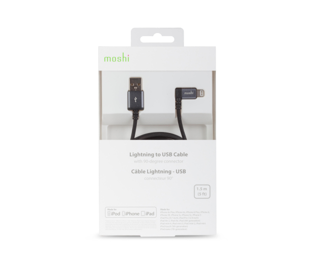 MOSHI USB-Lightning MOSHI wtyk 90 stopni 1.5m czarny - 1389221 - zdjęcie 4